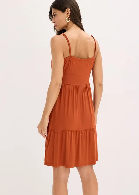 Abito con spalline e dettaglio annodato, bonprix