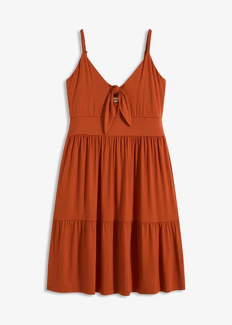 Abito con spalline e dettaglio annodato, bonprix