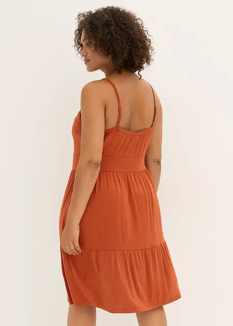 Abito con spalline e dettaglio annodato, bonprix