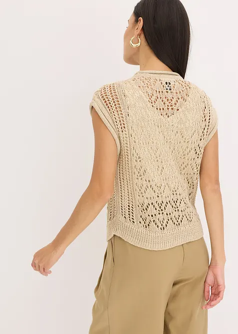 Cardigan traforato con viscosa, bonprix