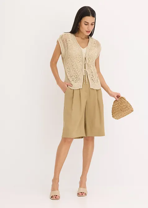 Cardigan traforato con viscosa, bonprix