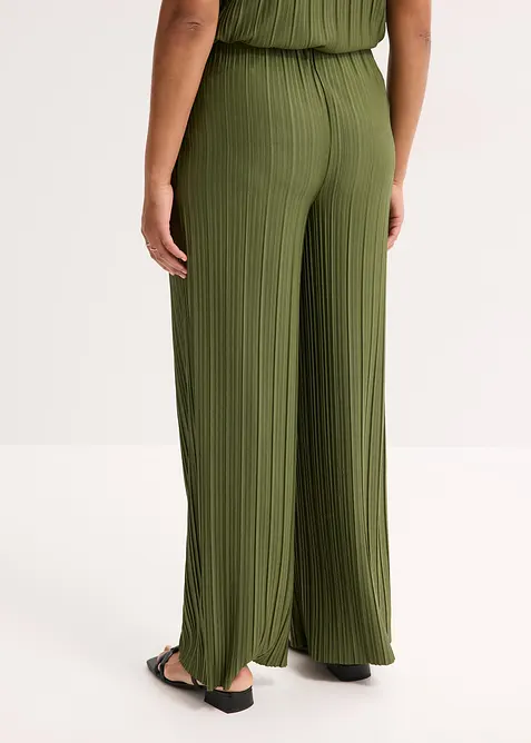 Pantaloni in jersey plissettati, bonprix