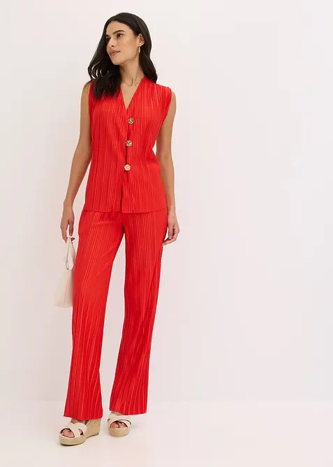 Pantaloni in jersey plissettati, bonprix