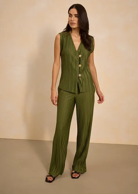 Pantaloni in jersey plissettati, bonprix