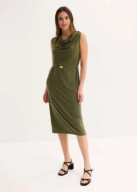 Abito in maglina con cintura (set 2 pezzi), bonprix