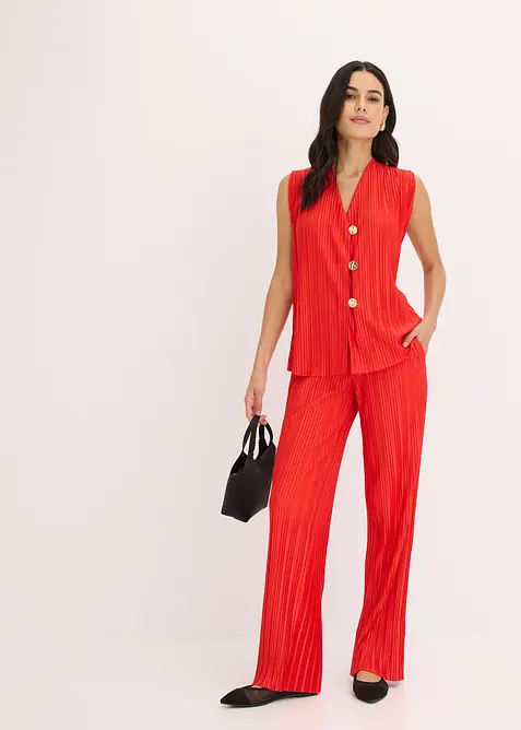 Top plissettato, bonprix