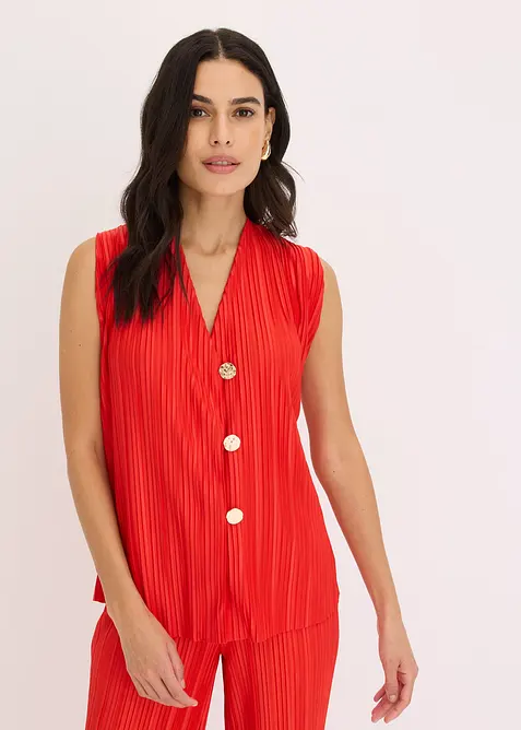 Top plissettato, bonprix
