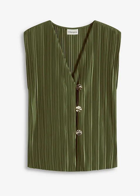 Top plissettato, bonprix