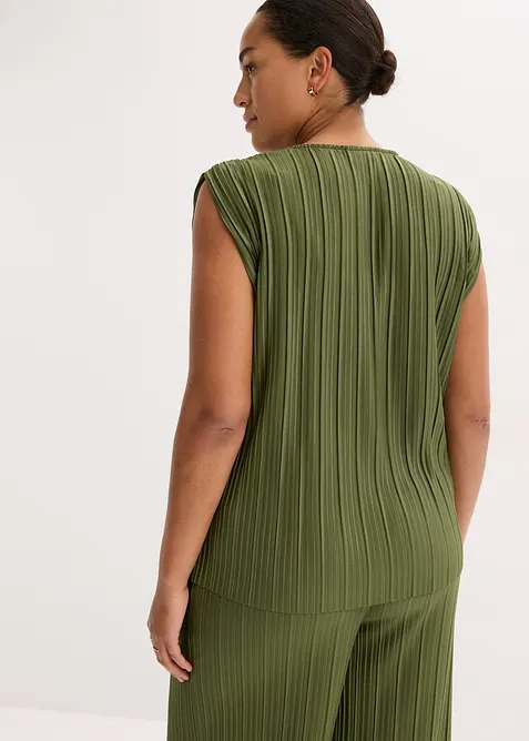 Top plissettato, bonprix