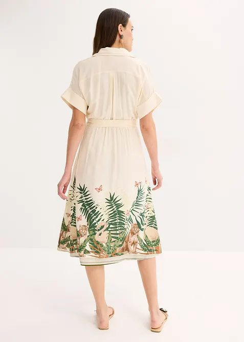 Abito chemisier con stampa decorativa sul fondo, bonprix