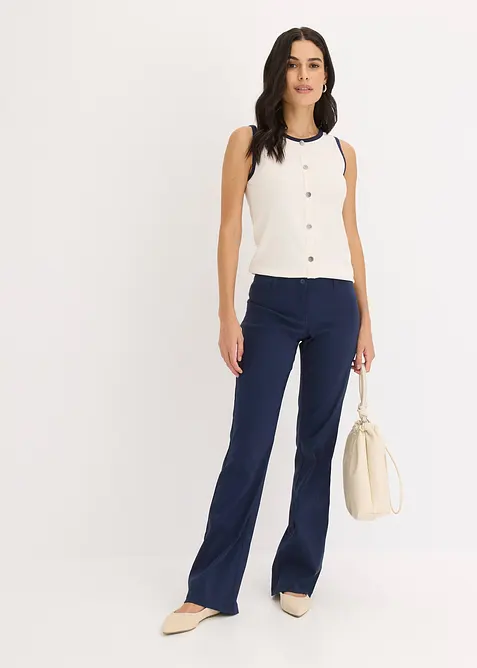 Top in jersey con bordi a contrasto, bonprix