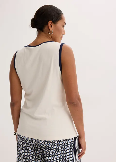 Top in jersey con bordi a contrasto, bonprix