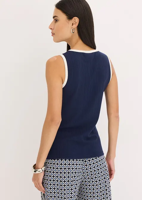Top in jersey con bordi a contrasto, bonprix