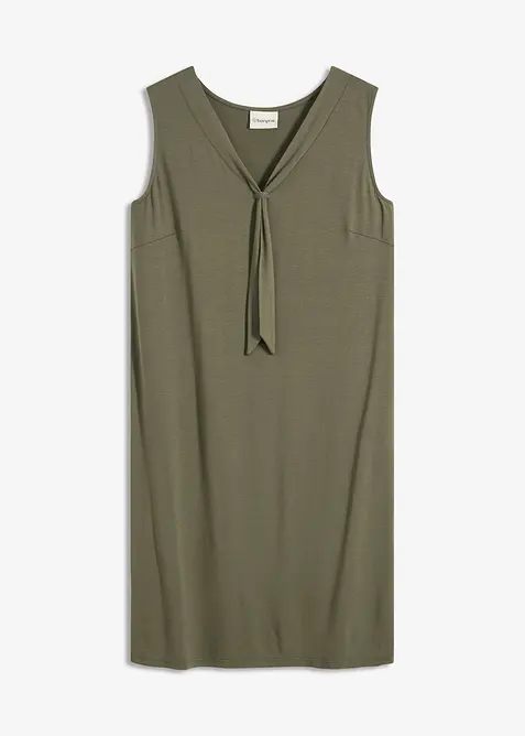 Abito in maglina con fiocco allo scollo, bonprix