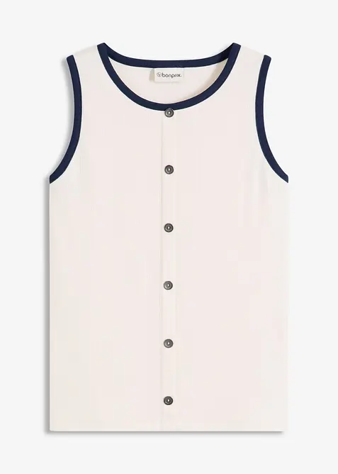 Top in jersey con bordi a contrasto, bonprix