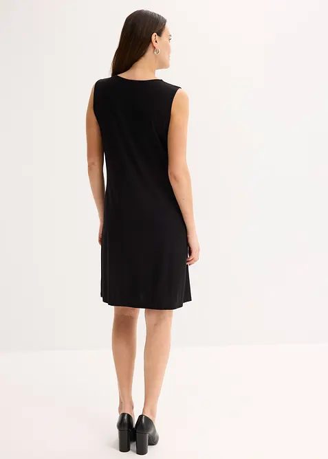 Abito in maglina con fiocco allo scollo, bonprix