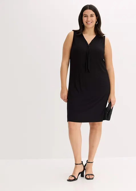 Abito in maglina con fiocco allo scollo, bonprix