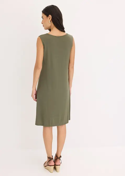 Abito in maglina con fiocco allo scollo, bonprix