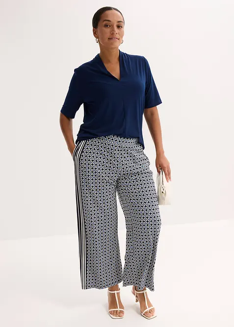 Pantaloni in jersey con fantasia minimalista, bonprix