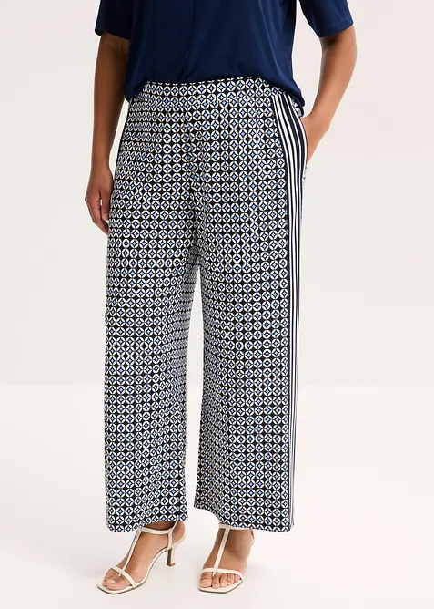 Pantaloni in jersey con fantasia minimalista, bonprix