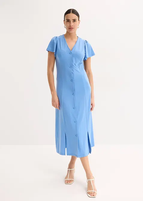 Abito in maglina con spacco, bonprix