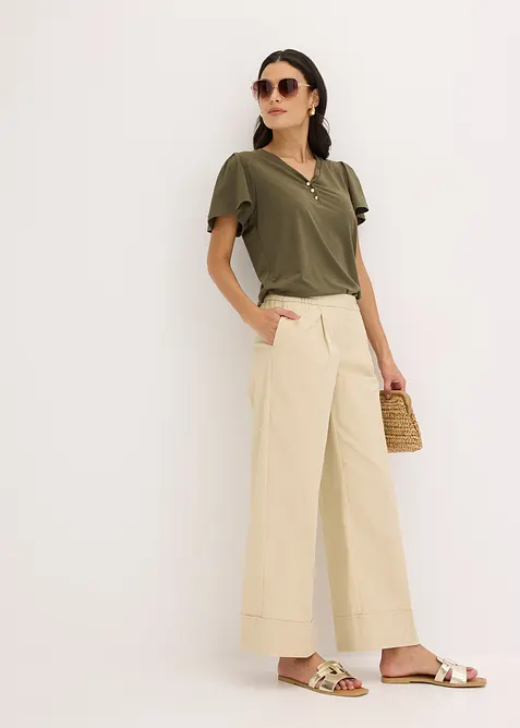 Maglia in viscosa con bottoni, bonprix