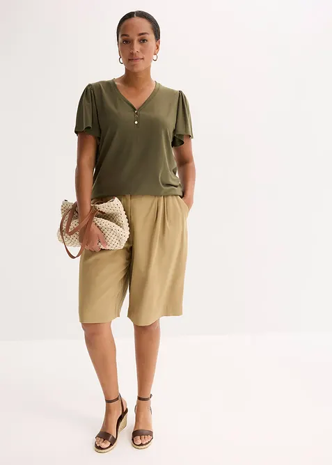 Maglia in viscosa con bottoni, bonprix