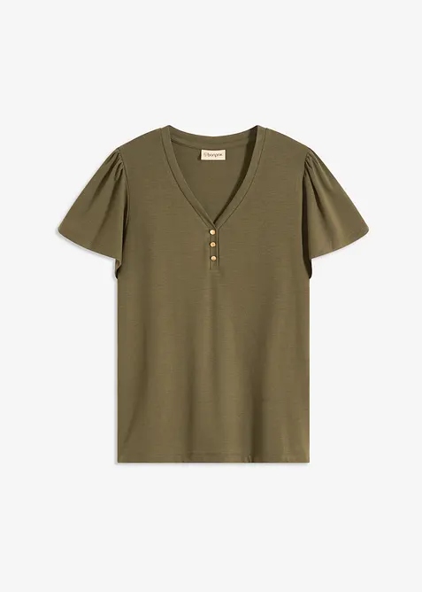 Maglia in viscosa con bottoni, bonprix