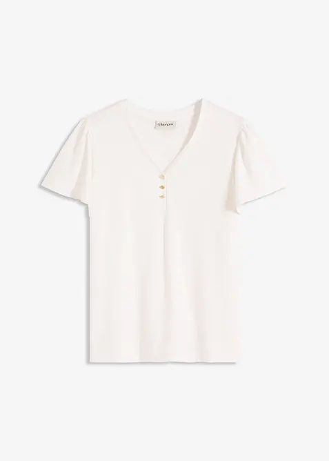 Maglia in viscosa con bottoni, bonprix