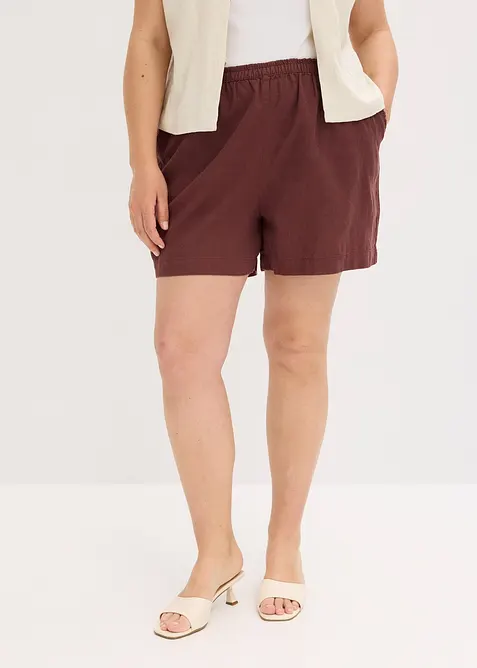 Shorts in misto lino, bonprix