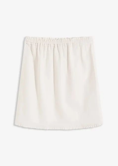 Minigonna in misto lino, bonprix