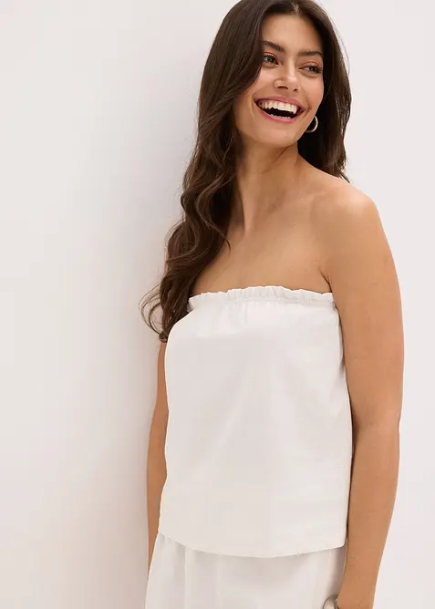 Top in misto lino, bonprix