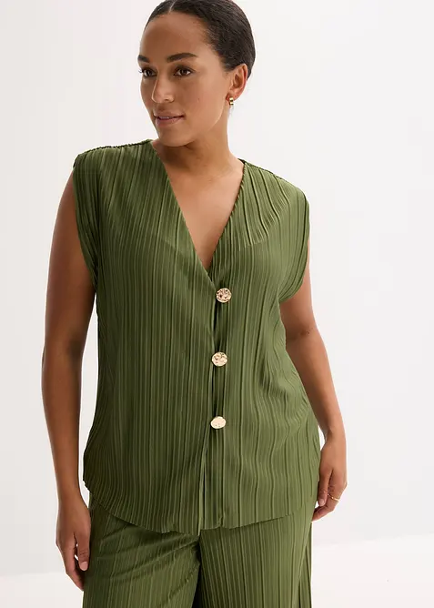 Top plissettato, bonprix