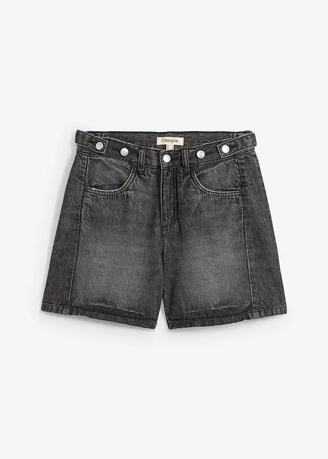 Shorts di jeans low stretch, vita media, bonprix