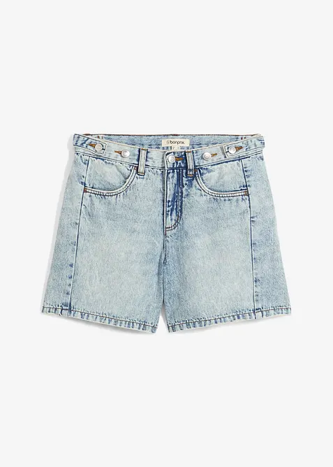 Shorts di jeans low stretch, vita media, bonprix