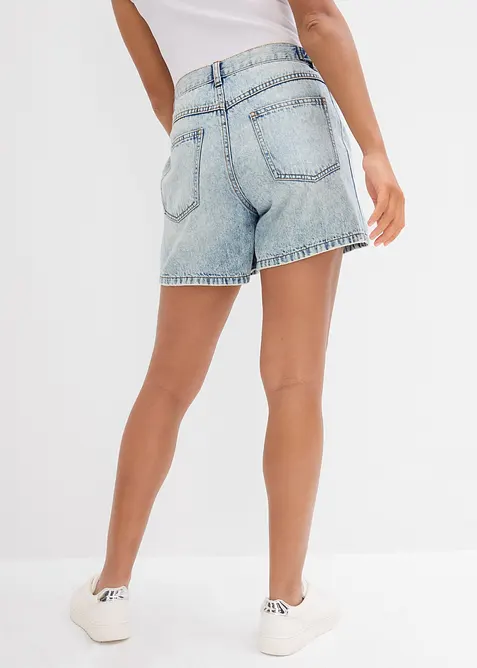 Shorts di jeans low stretch, vita media, bonprix
