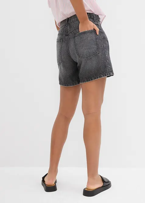Shorts di jeans low stretch, vita media, bonprix