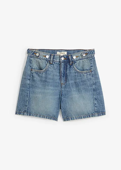 Shorts di jeans low stretch, vita media, bonprix