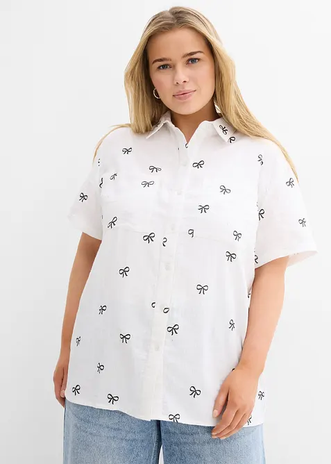 Camicia a maniche corte in mussola, bonprix