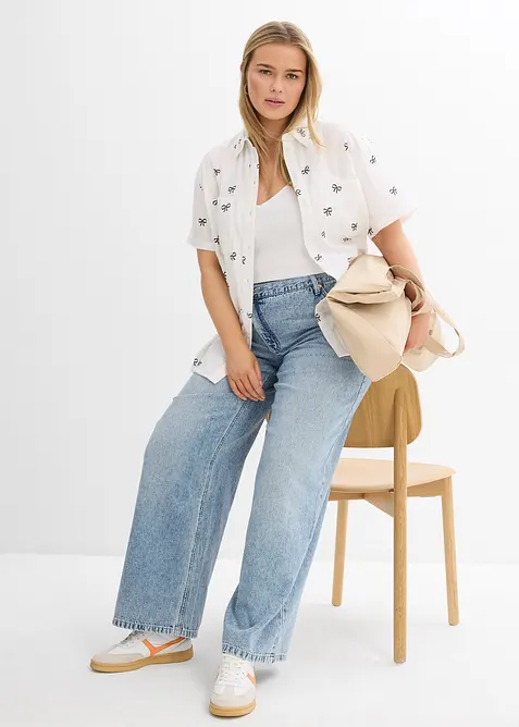 Camicia a maniche corte in mussola, bonprix