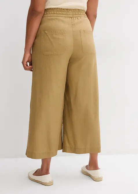 Pantaloni  a 7/8 in lyocell con elastico in vita, bonprix
