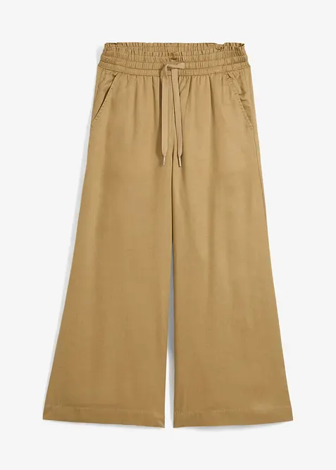 Pantaloni  a 7/8 in lyocell con elastico in vita, bonprix