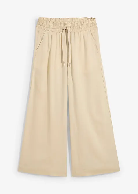 Pantaloni  a 7/8 in lyocell con elastico in vita, bonprix