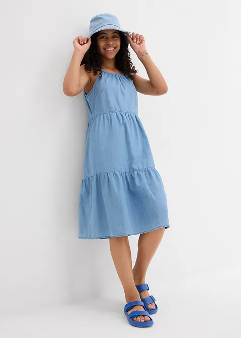 Abito di jeans in cotone fluente, bonprix