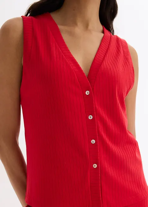 Gilet effetto maglia a coste, bonprix