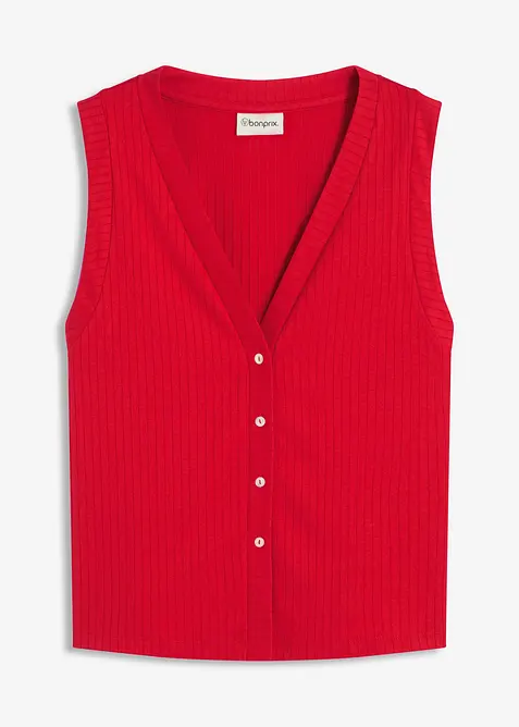 Gilet effetto maglia a coste, bonprix
