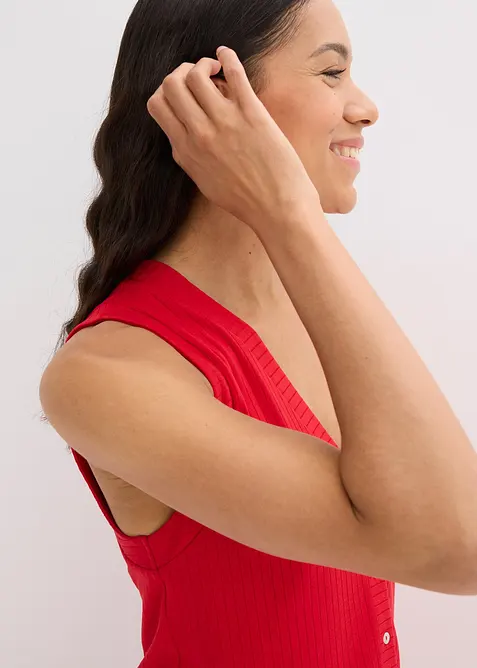 Gilet effetto maglia a coste, bonprix