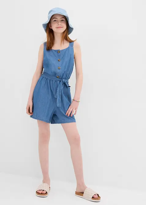 Tuta in denim di cotone fluido, bonprix