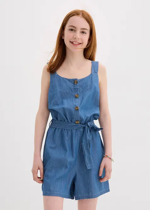 Tuta in denim di cotone fluido, bonprix
