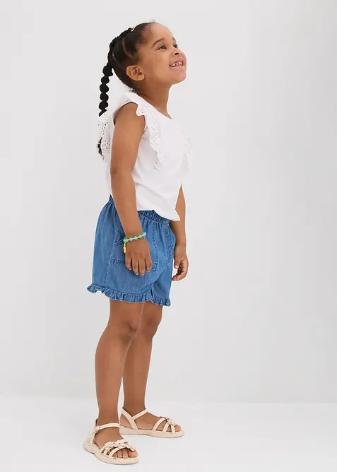 Shorts di jeans in cotone fluente, bonprix